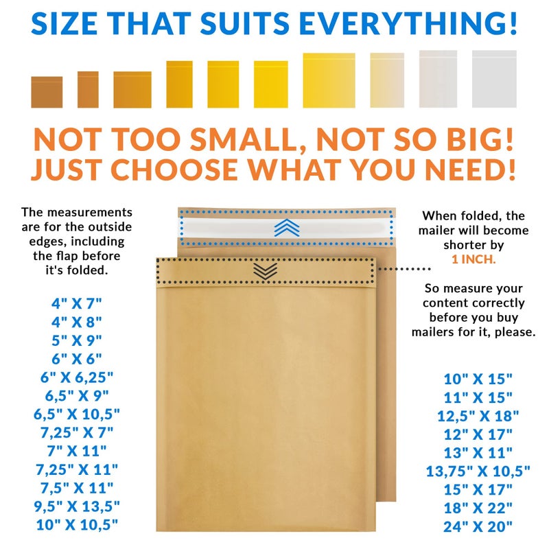 ABC PACK & SUPPLY Brown Kraft Bubble Mailer Envelopes, 10.5 x 15 Inches. 10 Pack Mail Padded Envelopes Self Seal. Kraft Bubble Mailers. Tear-Resistant Mailing Envelope Padded. Sturdy Paper Mailer - Image 4